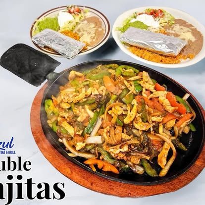 Double fajitas fresh off the grill